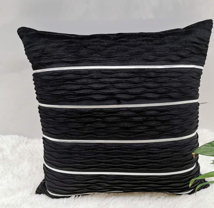 Striped Velvet Pillow Cover