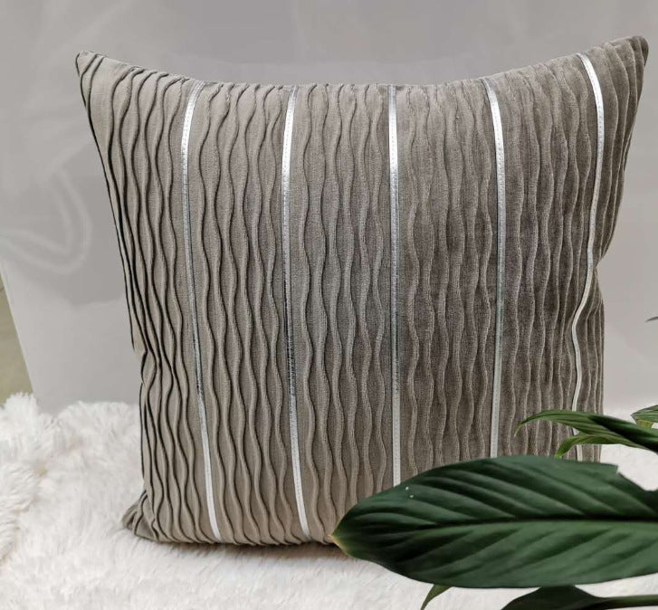 Striped Velvet Pillow Cover