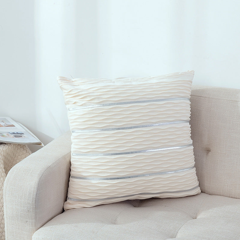 Striped Velvet Pillow Cover