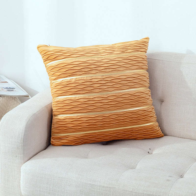 Striped Velvet Pillow Cover