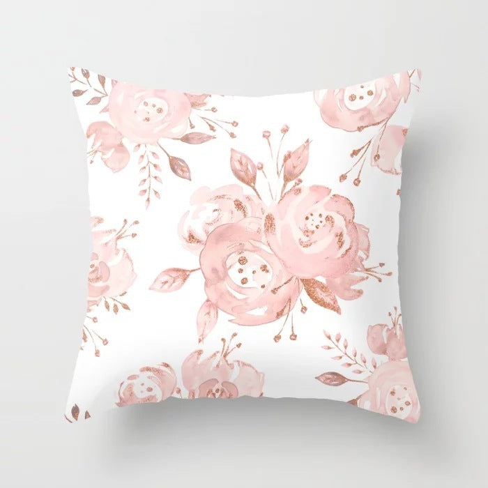 Pink sofa cushion case