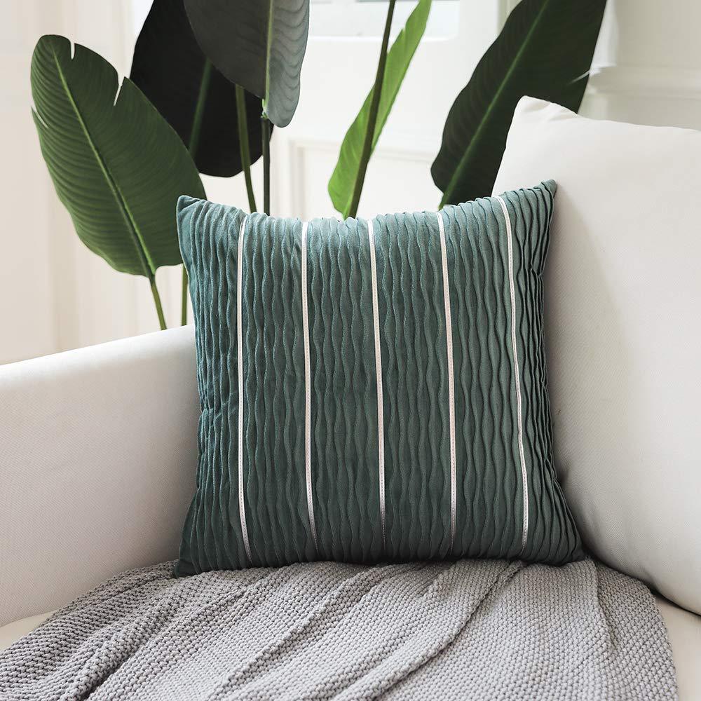 Striped Velvet Pillow Cover