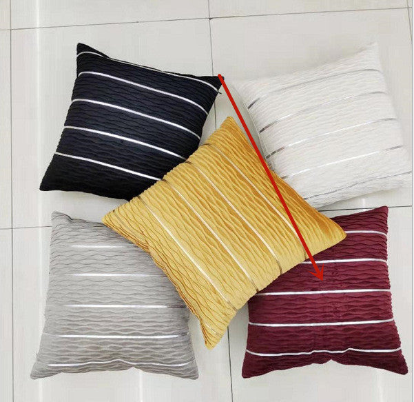 Striped Velvet Pillow Cover